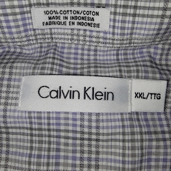 Calvin Klein Gray Casual Button Down Shirt - Picture 3 of 8